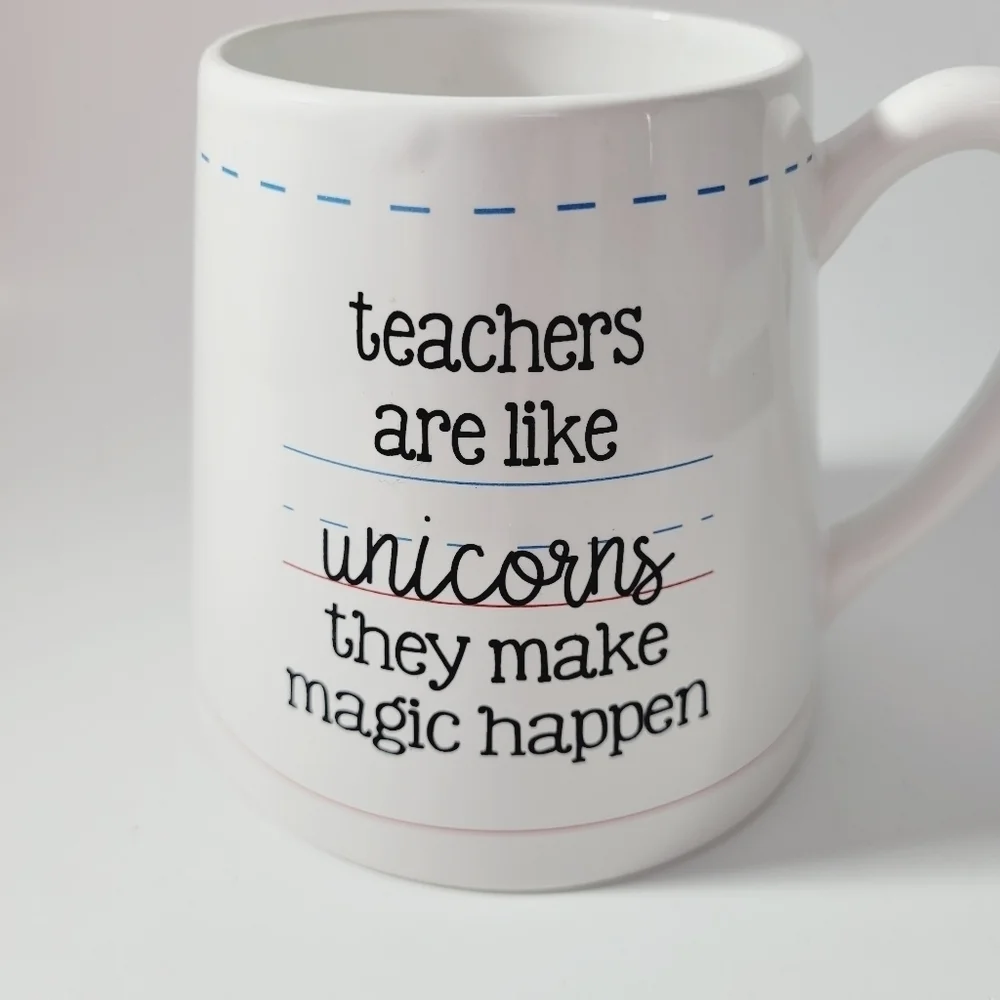 Mud Pie Unicorn Teacher Mug‎ Uplifting